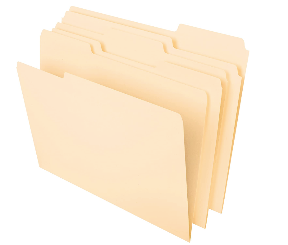 File Folders, Letter Size 8-1/2" x 11"